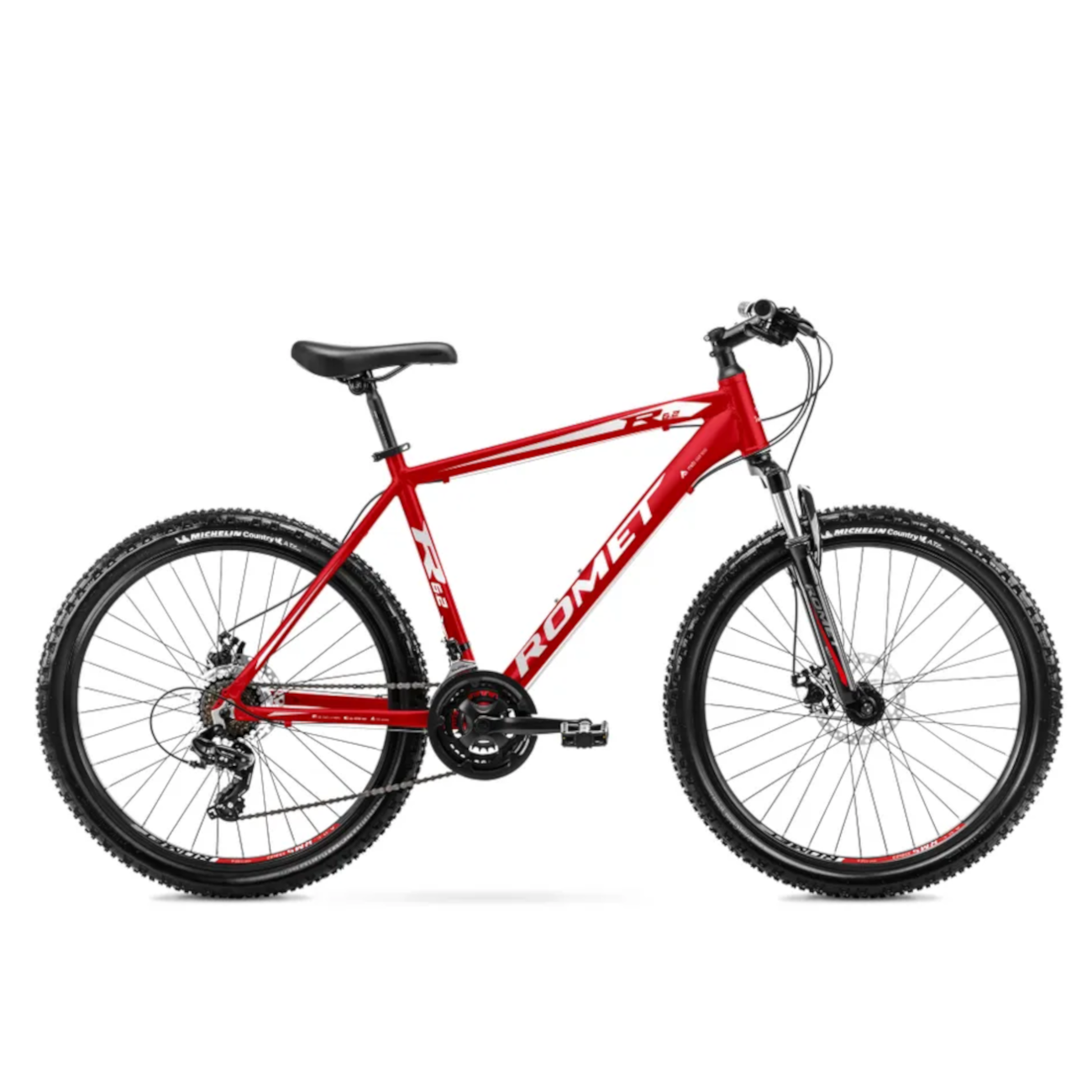 Noorte jalgratas ROMET Rambler R6.2, 26" punane-valge-hall (M)