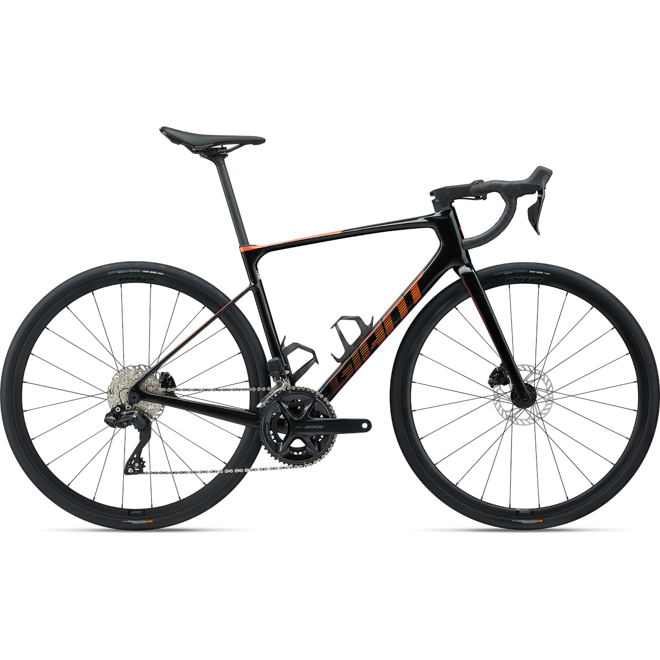 Maanteeratas GIANT Defy Advanced 1, Black/Helios Orange (M)
