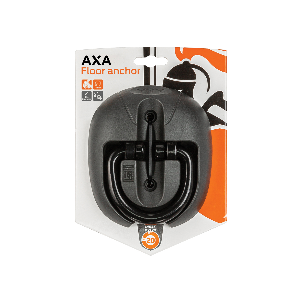 Põranda/seinakinnitus jalgrattahoiuks AXA WALL/FLOOR ANCHOR 4*/14MM GREY/CARD - Image 4