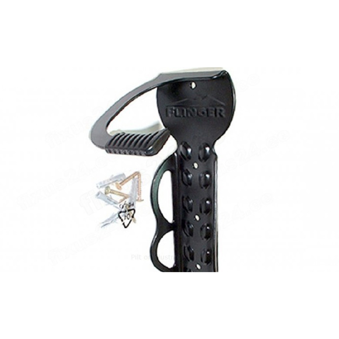 Jalgrattahoidik seinale FLINGER, kuni 61mm rehvile, must