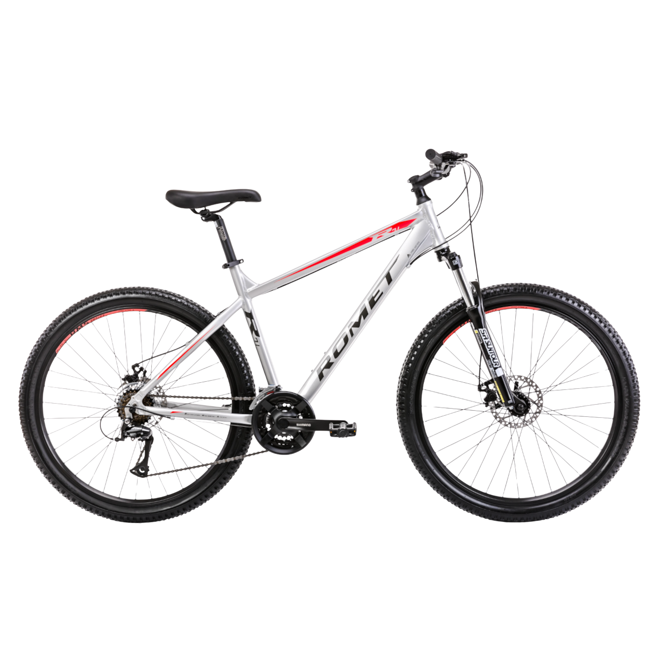 Jalgratas ROMET Rambler R7.1, 27,5" hõbe-punane (L)