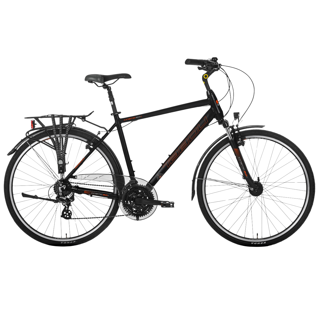 Meeste jalgratas TABOU Kinetic 2.0 PLUS, 28" must-oranž (L)