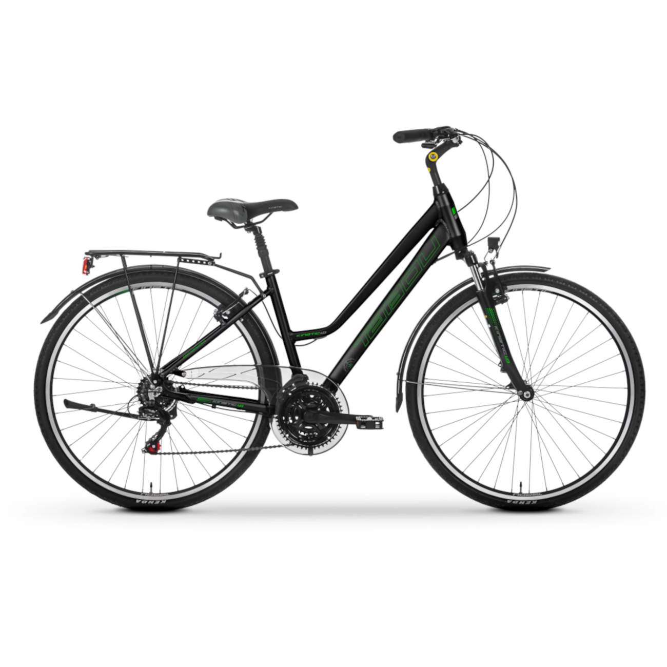 Jalgratas TABOU Kinetic 1.0 W, must-roheline (L)
