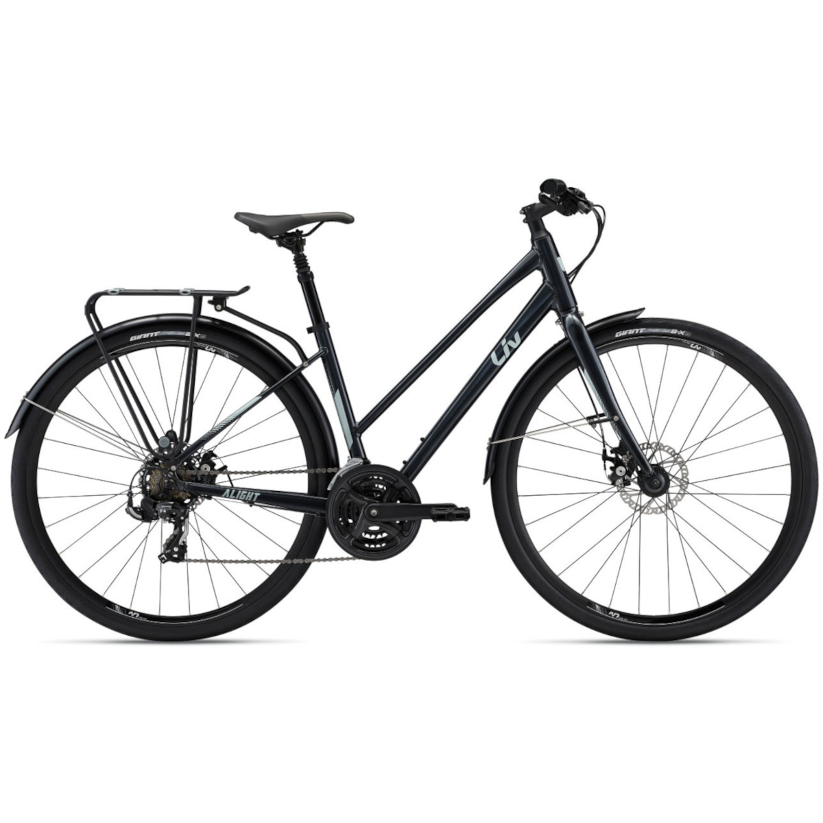 Jalgratas naistele LIV Alight 3 City Disc, Metallic Black (S)