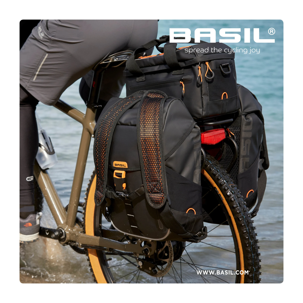 Pakiraamikott BASIL Miles Tarpaulin 8L, must-oranž - Pilt 7