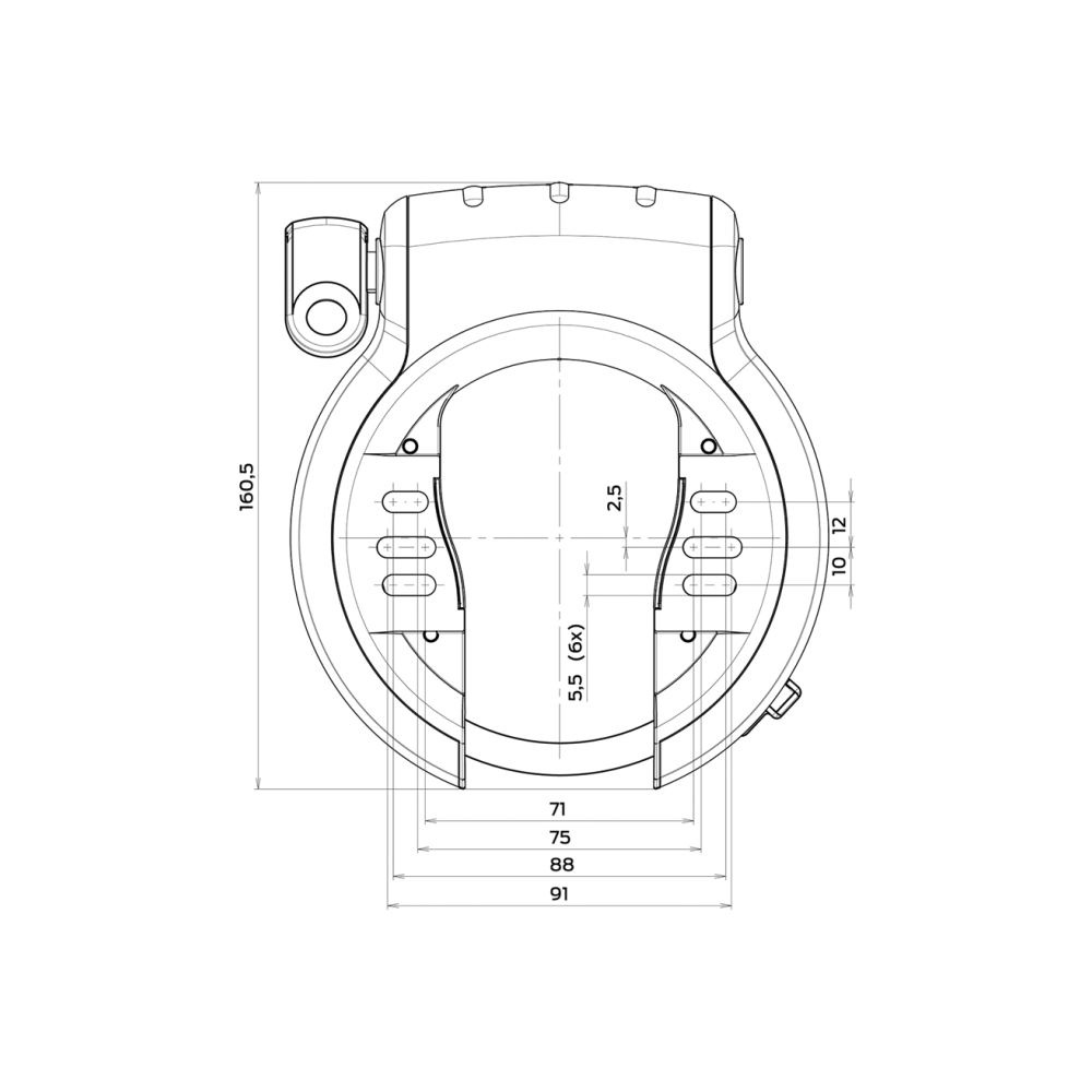 Raamilukk AXA Defender Retractable (black) - Pilt 4