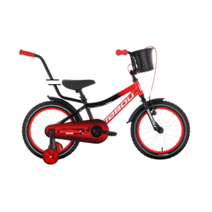 Laste jalgratas TABOU Rocket Alu, 14" must-punane