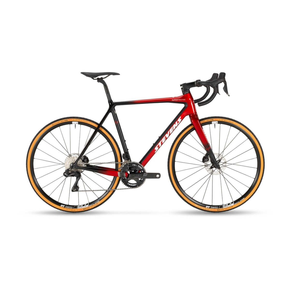 Stevens Super Prestige Disc Di2 cyclocrossiratas 58cm – chrome red black