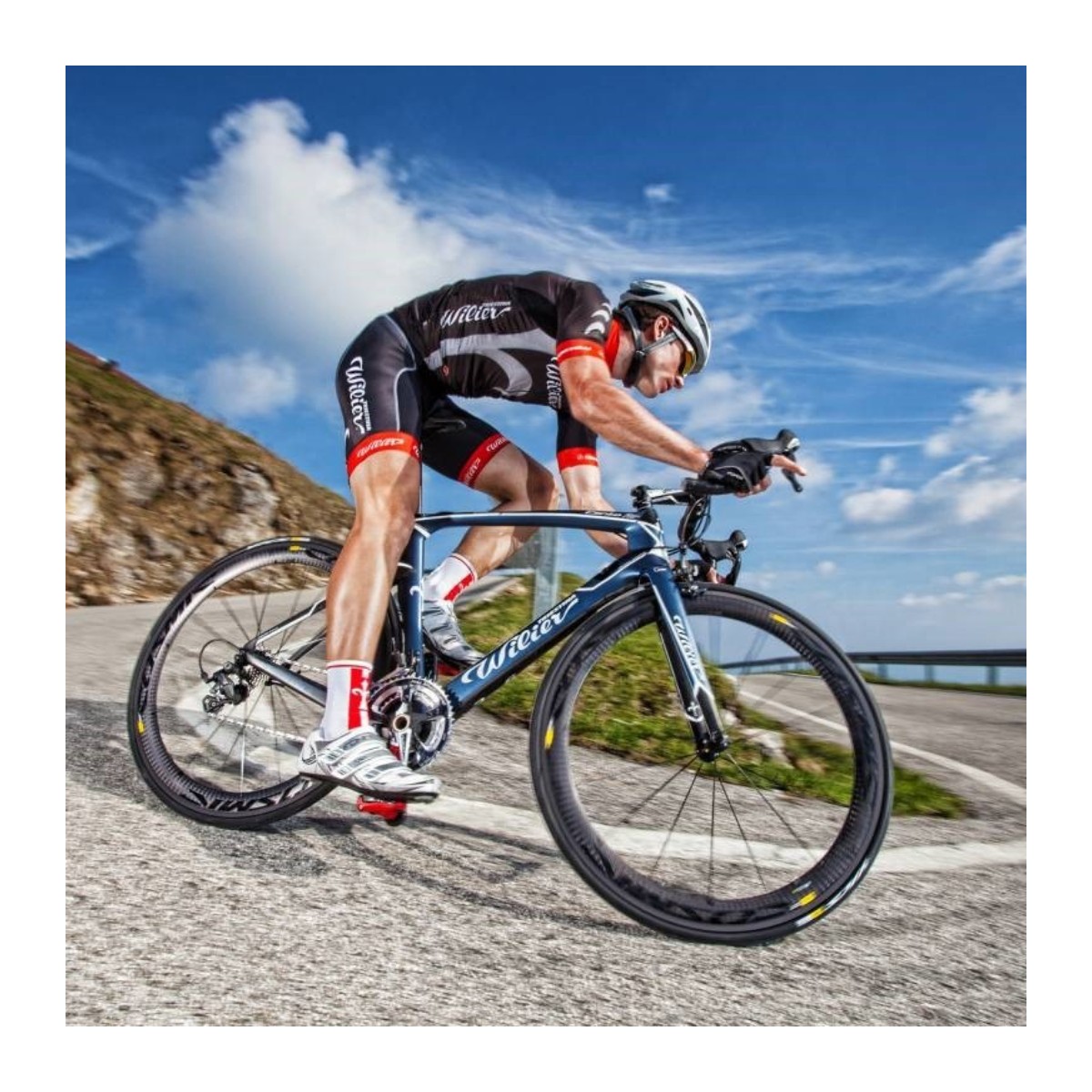 Wilier Cento1AIR (Ultegra 2×11 / Miche SWR) maanteeratas M – valge/sinine - Pilt 3