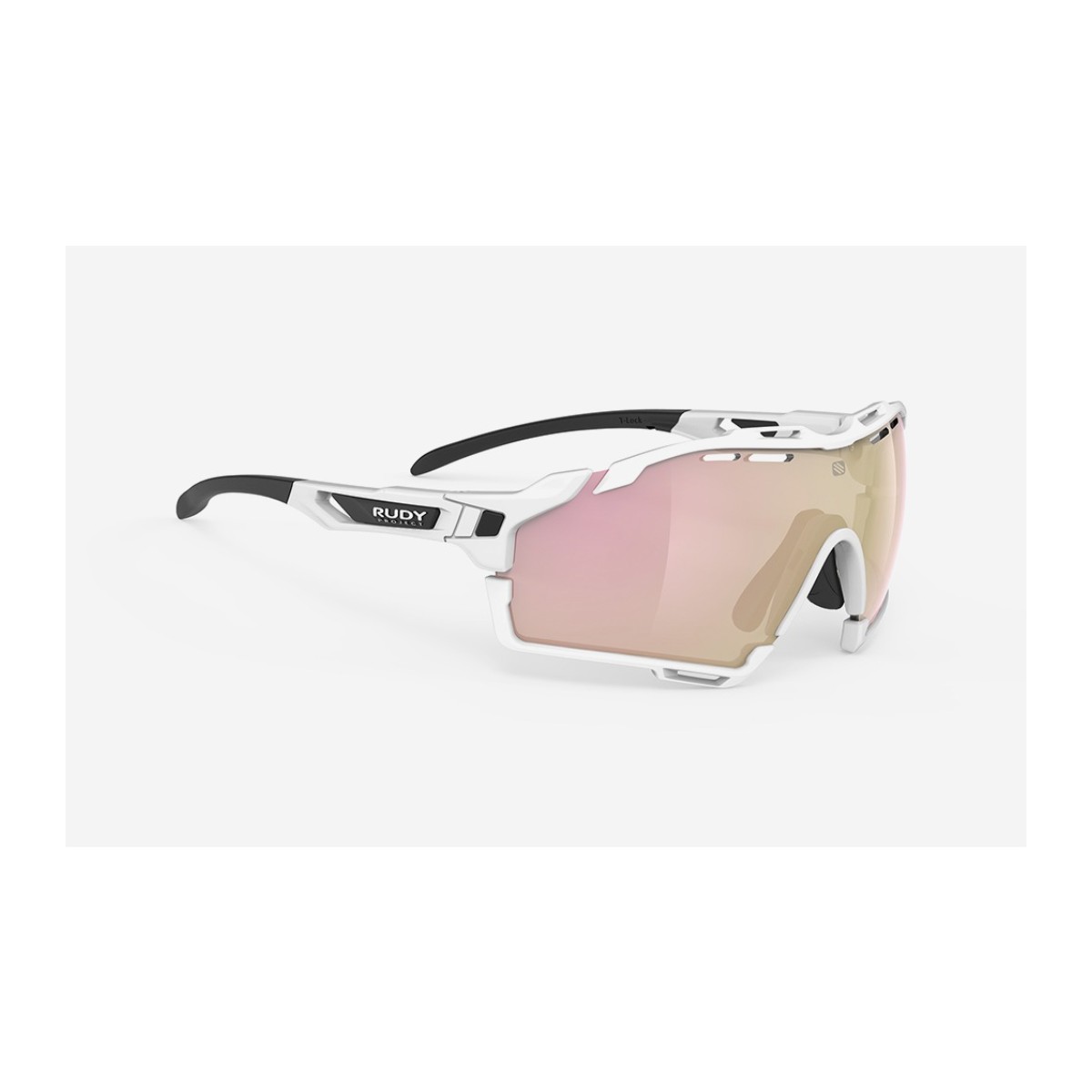 Rudy Project Cutline prillid + bumpers – white gloss (multilaser rose gold)