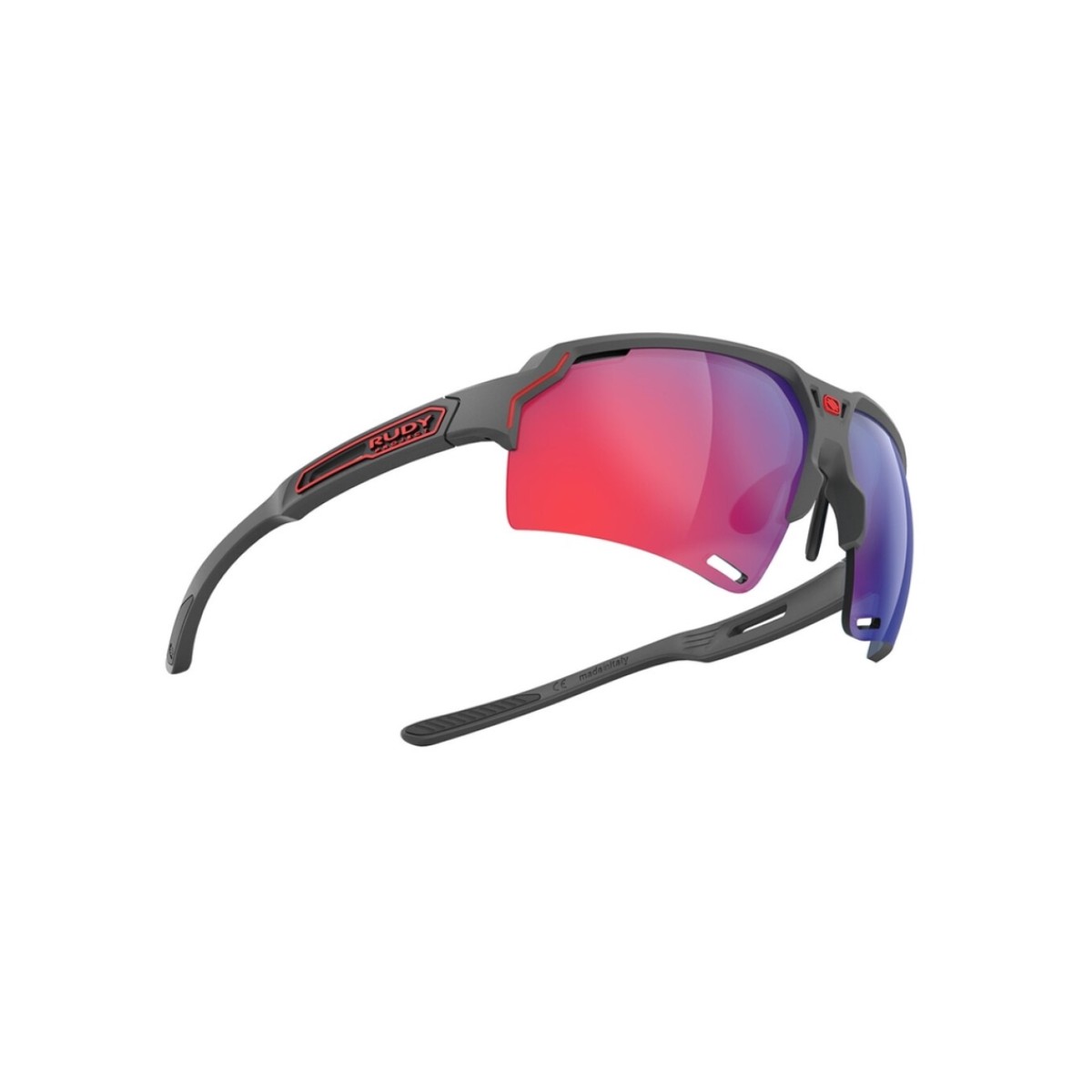 Rudy Project Deltabeat prillid – charcoal matte (multilaser red)