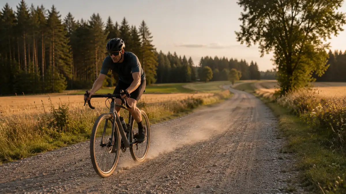 Gravel-rattaga sõitmine Eesti metsateel suvel