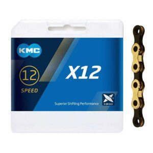 KMC X12 TiN kett 12s – kuldne/must 126L